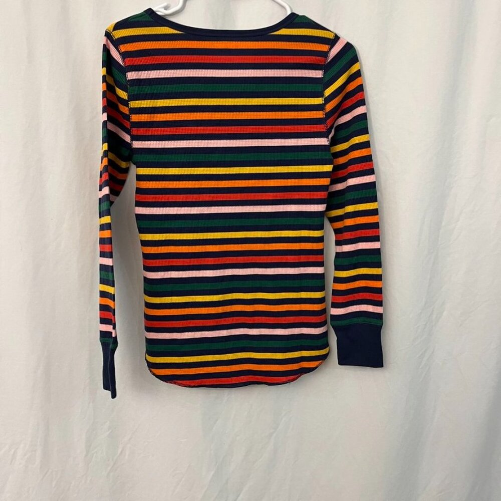 NEW Old Navy Ribbed Knit Long Sleeve Narrow Striped Top RAINBOW - Picture 3 of 11